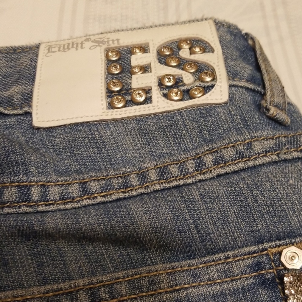 Eight Sin Jean rhinestone cuff ankles J221:5:619 - Picture 6 of 8